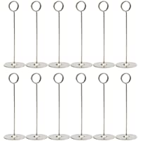 Tosnail Soporte para números de mesa de acero inoxidable de 20 cm de alto para números de mesa- soporte para tarjetas de…